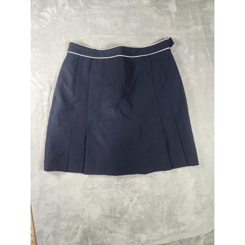 VINTAGE PING Navy‎ PLEATED GOLF TENNIS SKIRT 8 side zip